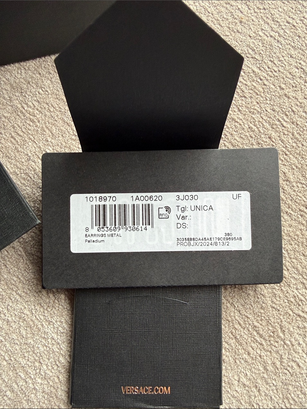 VERSACE Silver Greca Earrings Brand New - Picture 7 of 7